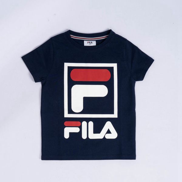 Camisetas Fila Rapaz Azul Marinho - Fila Stacker Outlet Portugal,SMUW-04268